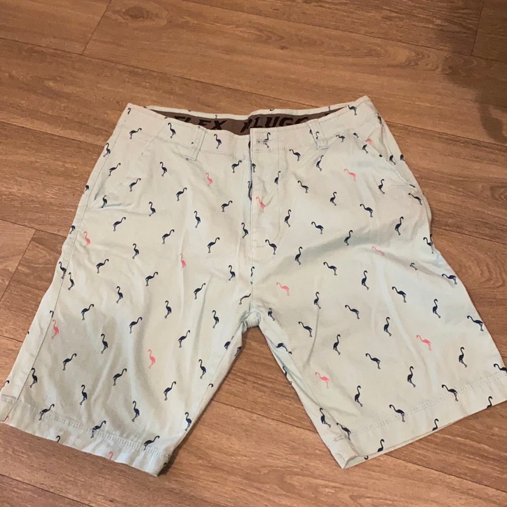 Men Flex Plugg Light Blue Flamingo Shorts